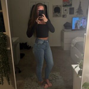 American Eagle Curvy Denim Jeans Size 4